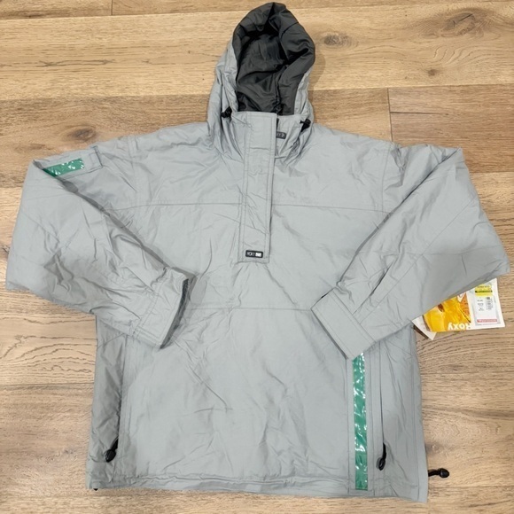NWT Roxy Snowboarding Hooded Anorak Gray Womens size medium $110 - Picture 1 of 7